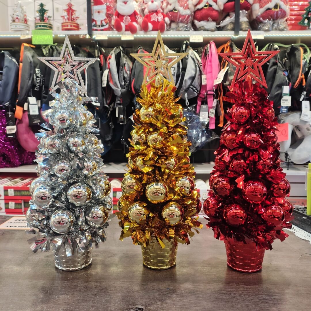 ARBOL DE MESA EN BOLSA CON BOLAS 30CM